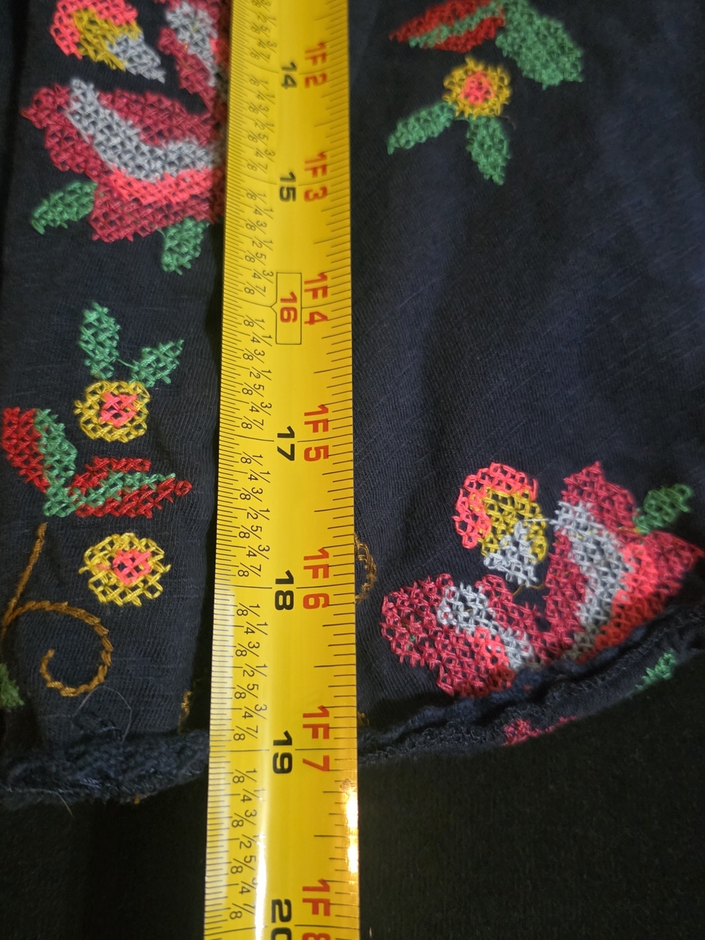 Free People Navy Embroidered Floral Tank - Picture 9 of 9